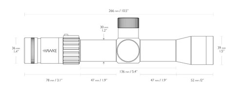 Оптический прицел Hawke Airmax 30 Touch 3-12x32 IR SF(AMX IR)