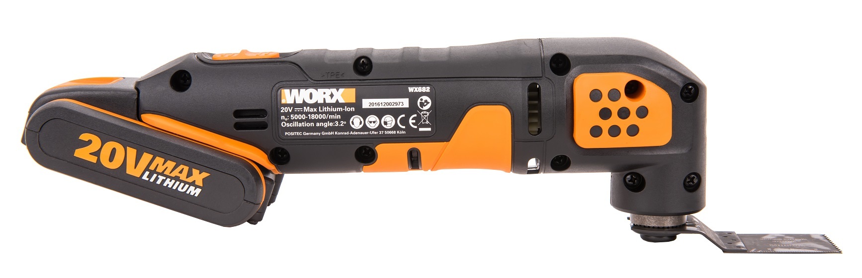 Реноватор аккумуляторный WORX WX682, 20В, 1*2,0Ач, сумка