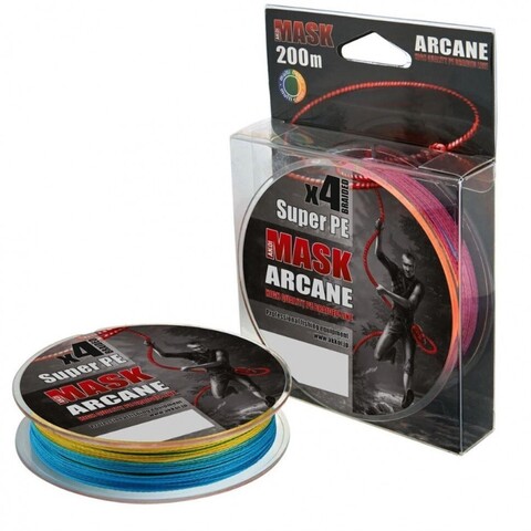 Купить шнур плетеный Akkoi Mask Arcane X4 0,28мм 200м Multicolor MA4MC/200-0,28