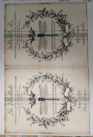 Декупажная карта А4 vintage label 27
