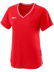 Женская теннисная футболка Wilson Team II V-Neck W - team red