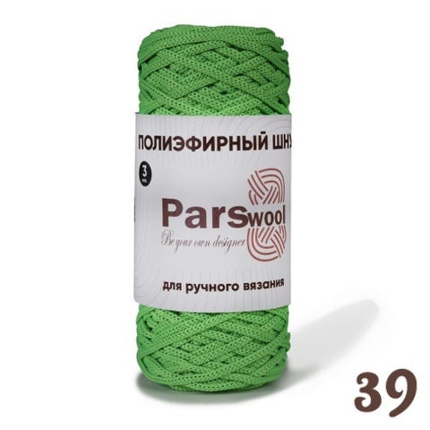 Полиэфирный шнур Parswool 39, Яркий зеленый