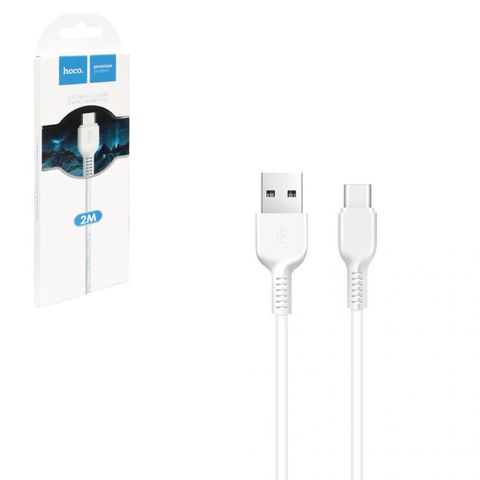 Кабель USB Type-C Hoco 2м белый