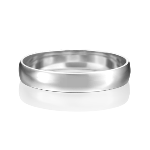 01-4273-00-000-2100-45 - Обручальное кольцо из платины 950 пробы, ширина 4 мм
