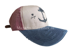 Купить кепку в морском стиле - Магазин тельняшек.ру 8-800-700-93-18Бейсболка Красная с синим козырьком в Магазине тельняшек