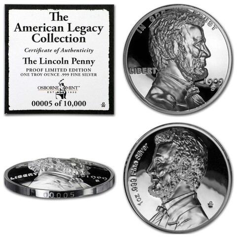 США 1 раунд / American Legacy Series: Lincoln Cent / Ag Серебро /
