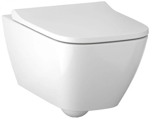 Geberit 500.683.01.2 500.683.01.2 Smyle Square Унитаз подвесной безободковый Rimfree® в комплекте с сиденьем с плавным закрыванием SoftClose