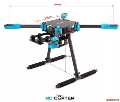 Набор для сборки квадрокоптера Holybro PX4 Development Kit - X500 v2 (рама, ВМГ, Pixhawk 6c, GPS M10, телеметрия 433)