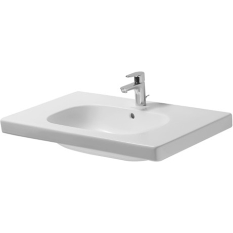 Duravit D-Code Раковина для мебели,с перел., с 3 отв. под смес., 850x480мм, Цвет: Белый 3428500302