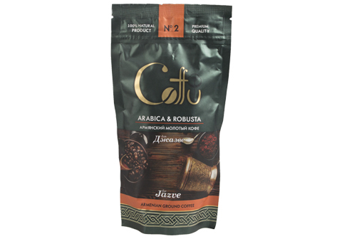 Кофе молотый Coffu робуста и арабика, 100г