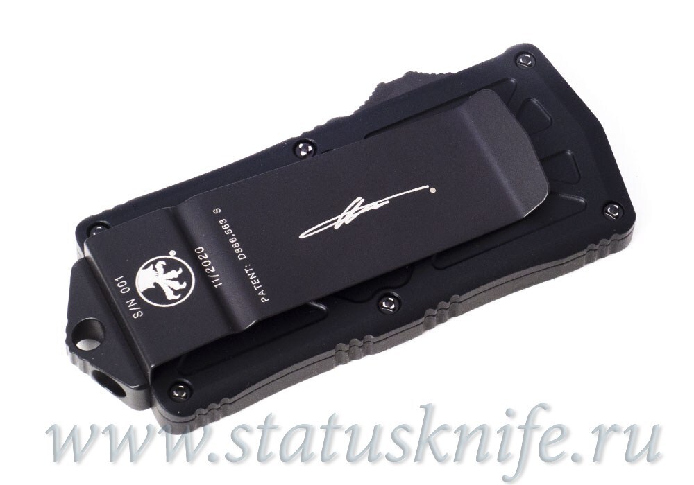 Нож Microtech Exocet 001 Tanto Damascus 158-16S Ringed HW
