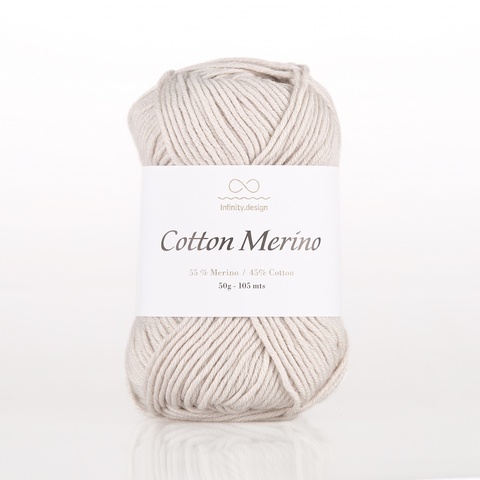 Пряжа Infinity Cotton Merino 1015 мел