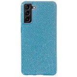 Силиконовый чехол блестящий Sparkle Case Блеск для Samsung Galaxy S21 FE (Голубой)