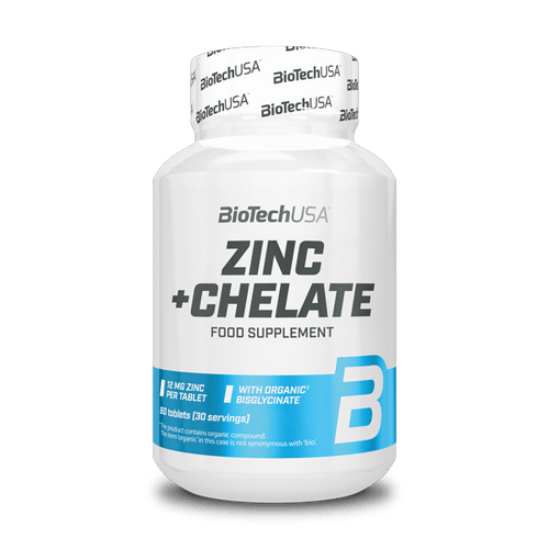 Цинк хелат, Zinc + Chelate, BioTechUSA, 60 таблеток