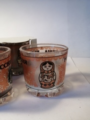 Набор стопок 3 шт 50 мл Россия с бронзовым металиком