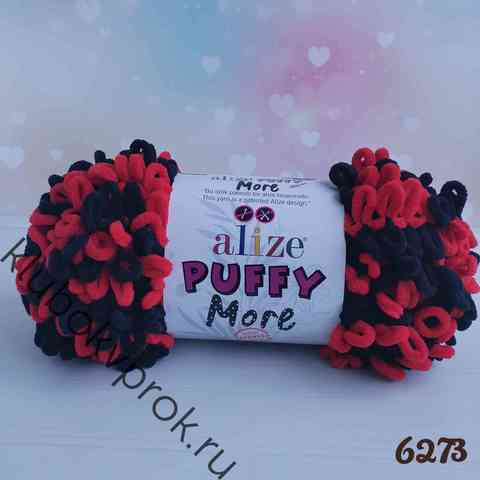 ALIZE PUFFY MORE 6273, Красный черный