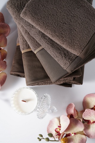 Набор полотенец 5шт Claire Batiste Atelier Brise тёмно-коричневый