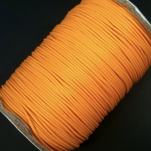 Шнур нейлон вощеный 1.0 мм цвет желто-оранжевый 10 метров