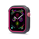 Силиконовый чехол Sport Case для Apple Watch 40 мм (Черный с розовым)