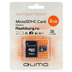 Карта памяти Qumo 8gb micro sd