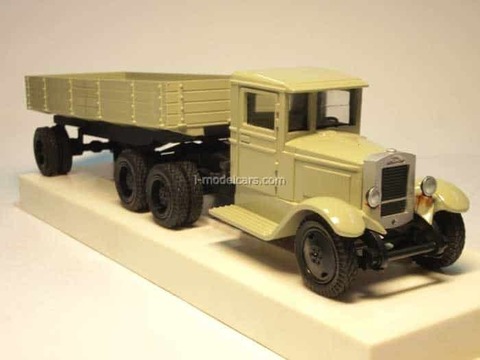 ZIS-6 with semitrailer beige LOMO-AVM 1:43