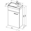Aquanet 254044 Тумба с раковиной Нота 40 L (Moduo) цв.белый (254044)