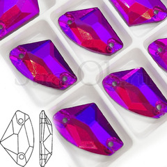 Пришивные стразы купить оптом форма Galactic Fuchsia AB