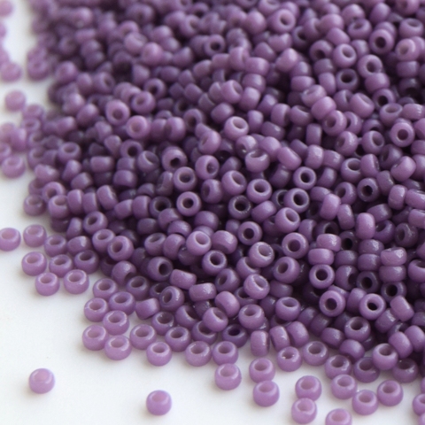 15/0 RR-4489 Бисер круглый Миюки /Miyuki round 15/0 Duracoat Opaque Dark Orchid