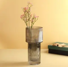 Ваза "Пэрис" 25см, цв.серый