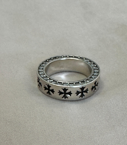 50817- Кольцо FOREVER из серебра 925 пробы в стилистике CHROME HEARTS