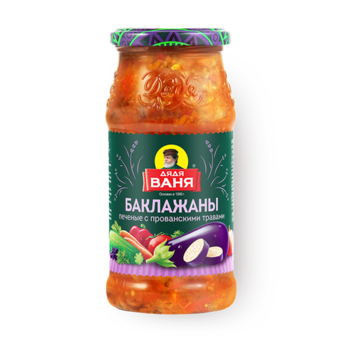Дядя Ваня Баклажаны печеные с прованские травами 460гр