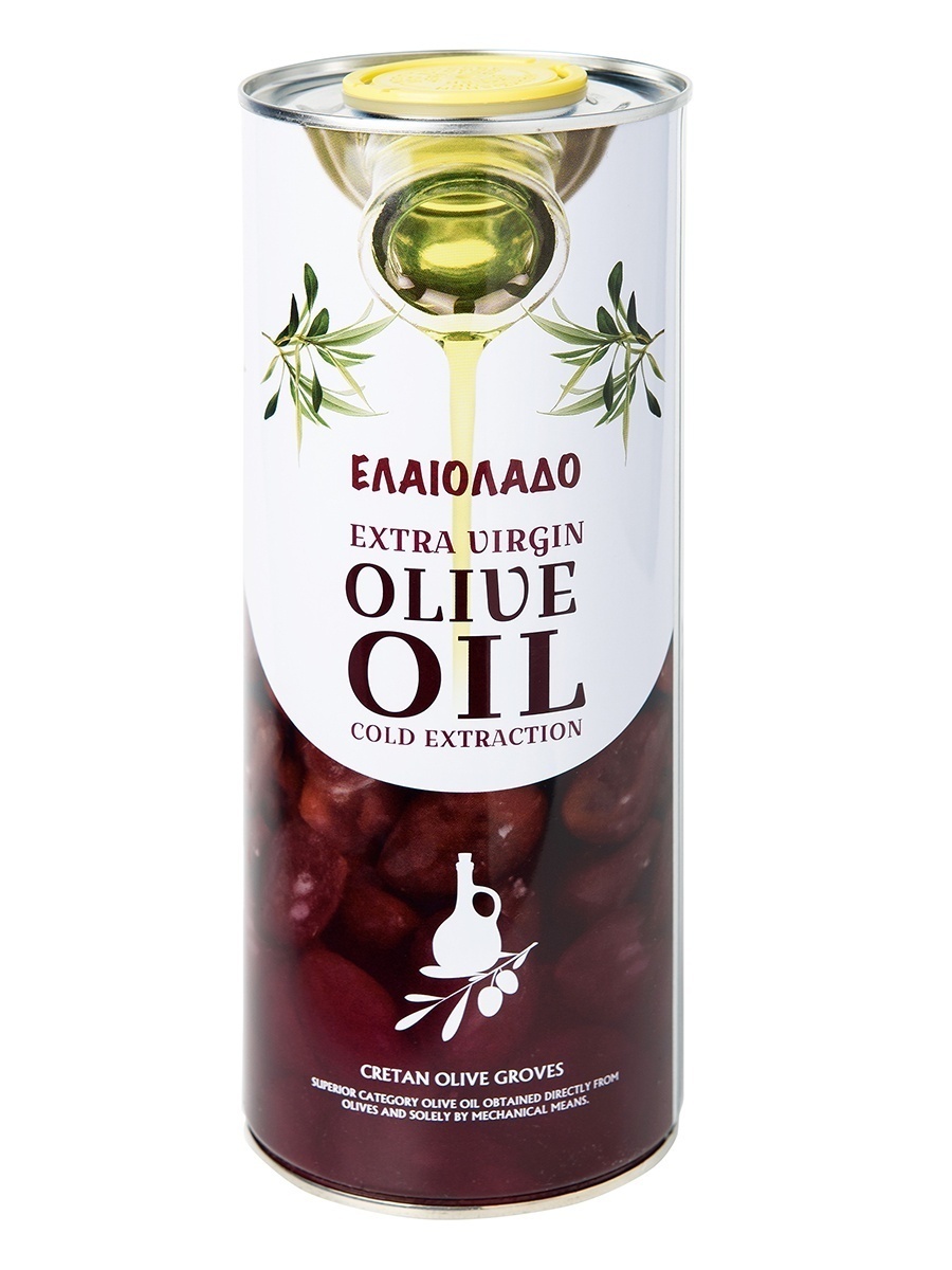 Масло оливковое ж/б Elaiolado Extra Virgin Olive Oil 1 л (Греция)