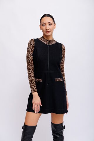 Marc Cain Sports Водолазка из фирменного хлопкового джерси в лео-узор