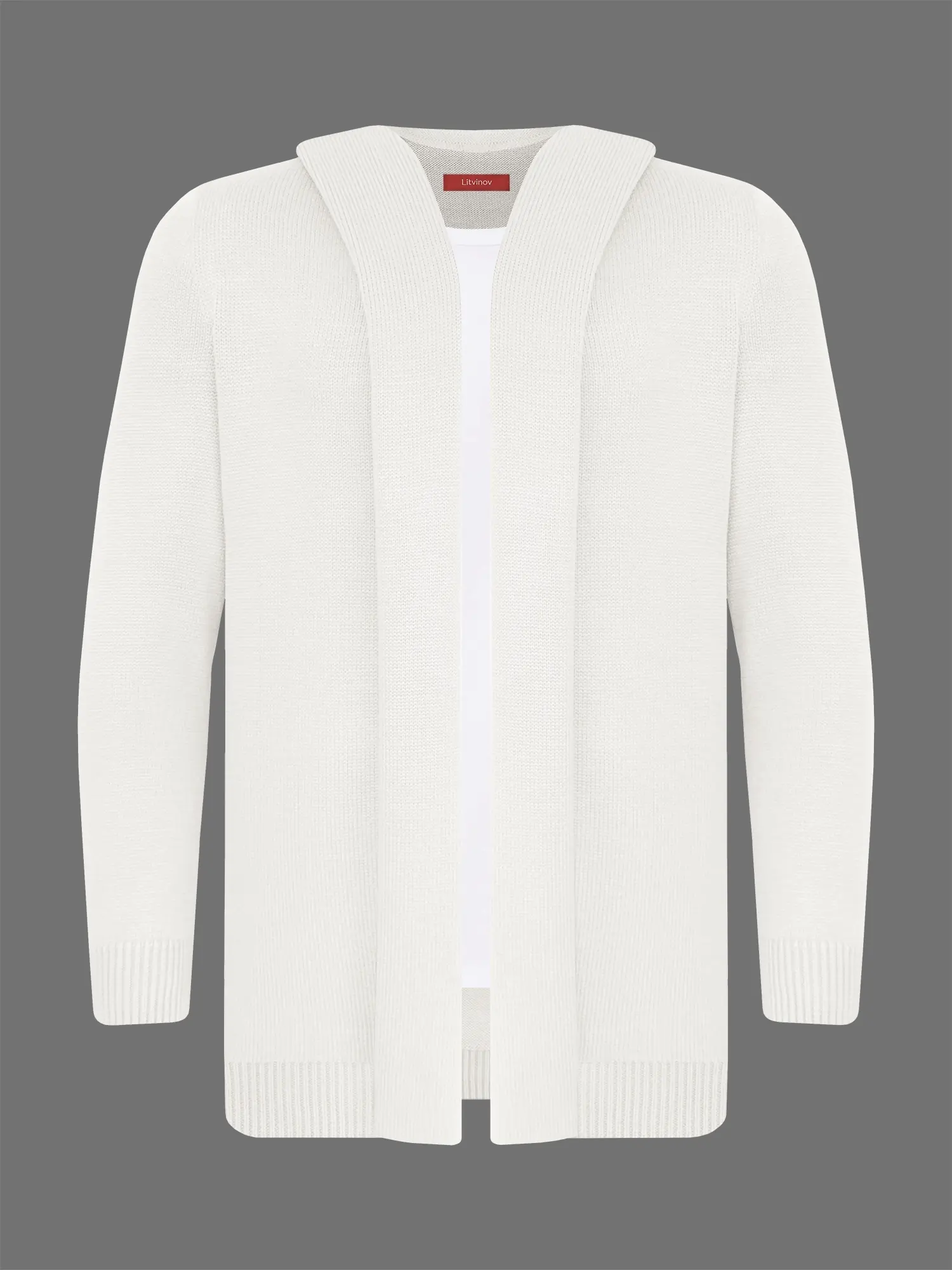 Кардиган с капюшоном из шелка