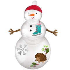 Снеговик в лесу сатин, 96см.