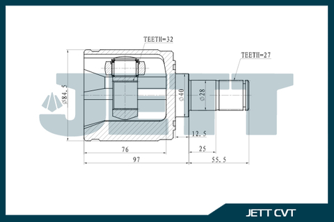 ШРУС внутренний JETT V40-1001