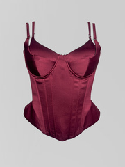 Корсет Agdali Brand атласный однотонный с двойными лямками