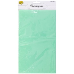 Скатерть п/э однотонная, Пастель, Мятный, 1,3*1,8 м