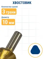 Сверло по металлу ступенчатое спиральное ПРАКТИКА 4-20мм, шаг 2мм, 3-х гран.хвост.8мм, ЭКСПЕРТ (793-763)