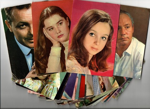 №10 Подборка открыток с артистами СССР - 1960-е, 1970-е годы - 30 штук — чистые, цветные, без повторов