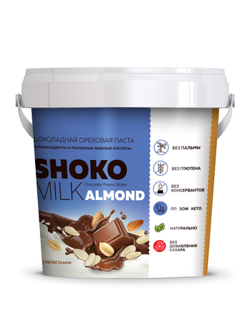 Шоколадная паста арахисовая с лепестками миндаля 1000 г