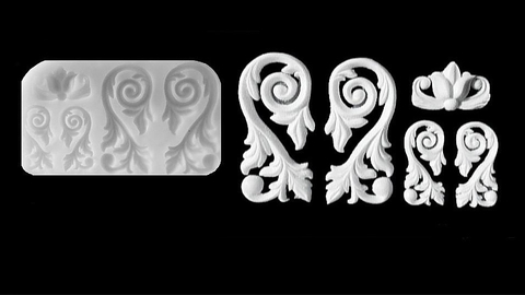 Силиконовый молд № 2068 Набор вензелей