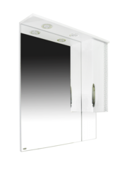 Зеркало-шкаф MISTY Престиж - 80 (правое) серебряная патина