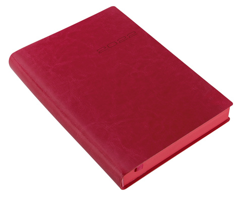 Ежедневник Letts Lecassa A5, кожа искусственная, кремовые страницы, мягкая обложка, розовый (22-081459)