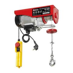 Таль электрическая QUATTRO ELEMENTI TL-500 (1100Вт, 250/500кг, трос 12м, блок полиспаст в компл.) (793-695)