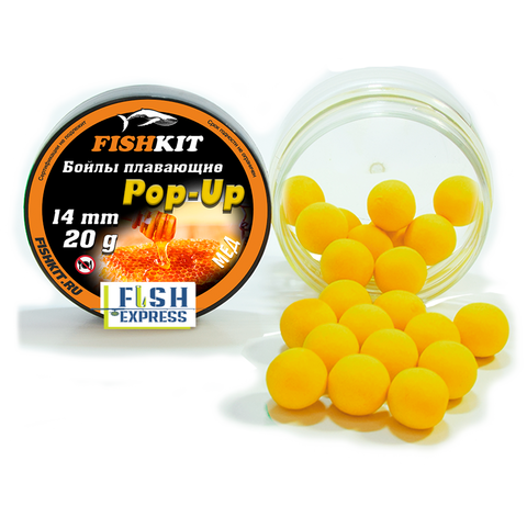 Бойлы FISHKIT POP-UP 14 мм. Мед