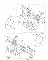 Колодки тормозные Yamaha Viking задние правые 1XD258061000