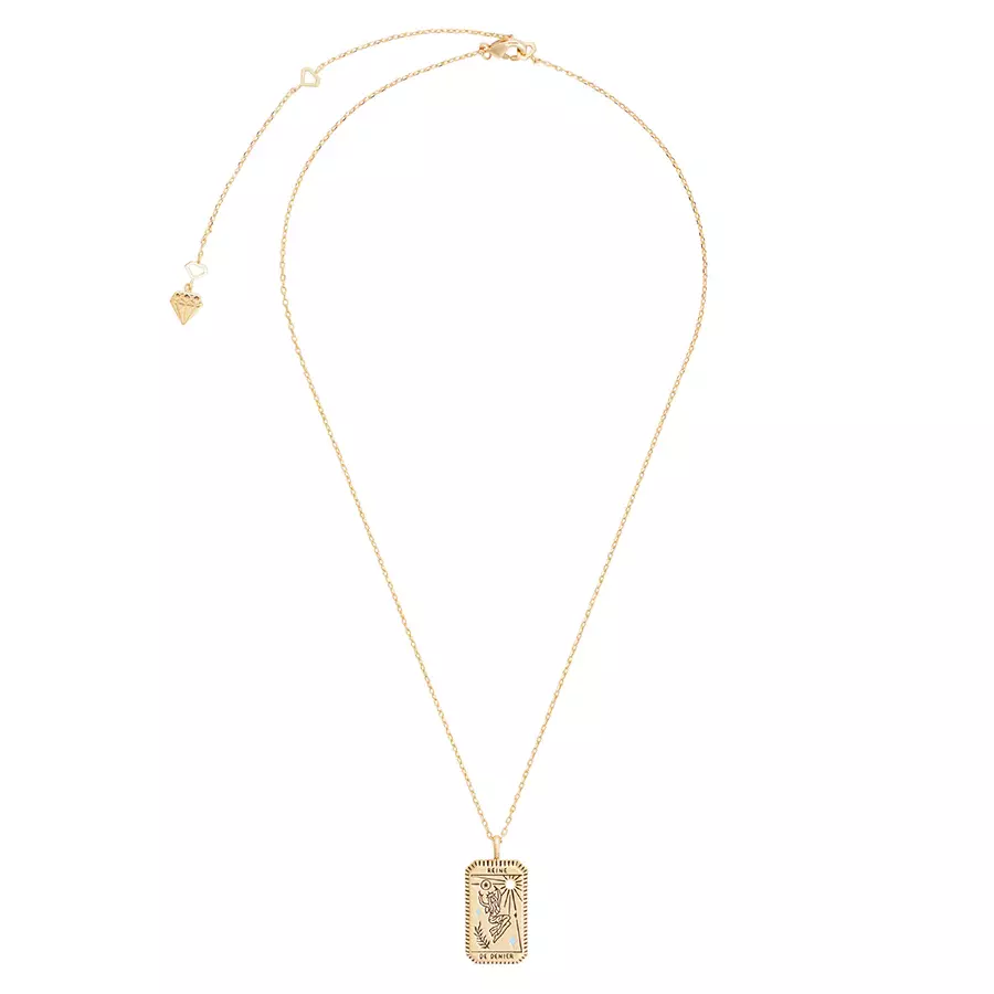 Reine De Denier Gold Tarot Necklace купить онлайн по цене 8980 ₽ |  Интернет-магазин VIVA LA VIKA