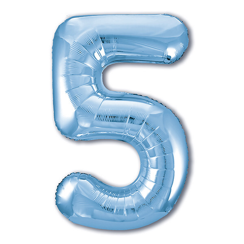 Цифра «5» голубая