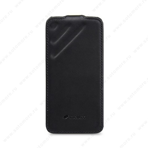 Чехол-флип Melkco для iPhone SE/ 5s/ 5C/ 5 Leather Case Craft Limited Edition Prime Dotta (Black Wax Leather)